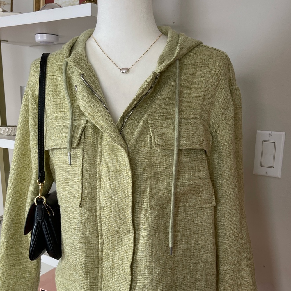 Avec Les Filles Olive Green Women's Jacket Size M - Picture 3 of 8